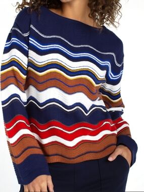 Liverpool Los Angeles Scalloped Knit Sweater, New with tags (NWT)